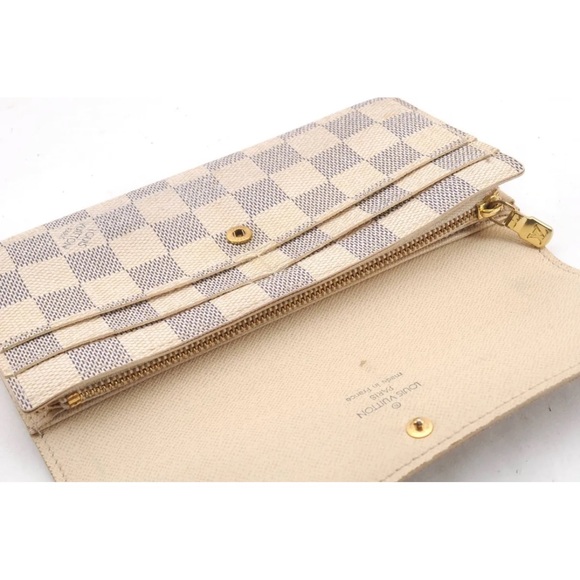 Auth Louis Vuitton Damier Azur Portefeuille Sarah Long Wallet - Picture 10 of 11